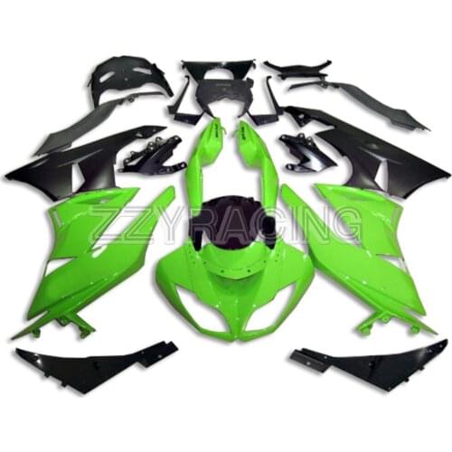 Injection Fairings Kits for Kawasaki ZX6R 2009 2012 Year ZX-6R 2010 2011 Complete ABS Plastic Motorcycle Body Kit Green Black