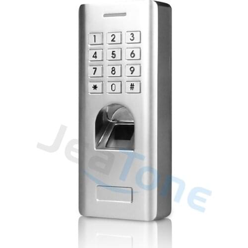 JeaTone Fingerprint Access Control Keypad Reader IP66 Waterproof WG 26 Output DC12V Door Lock/Gate Opener(No RFID Function)