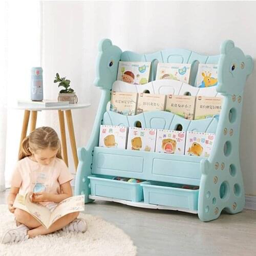 Книжная полка Childrens Bookshelf Simple Storage Shelf Baby Bookcase Shelving Household Primary School Picture Book Shelves