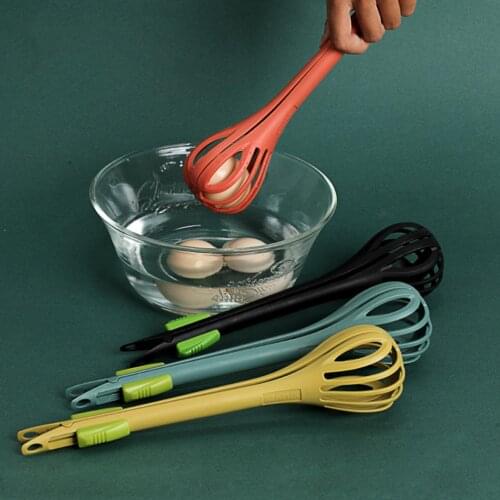 Egg Whisk Tongs Fast Mixing Multifunctional with Lock Clip Salad Mixer Tool for Kitchen