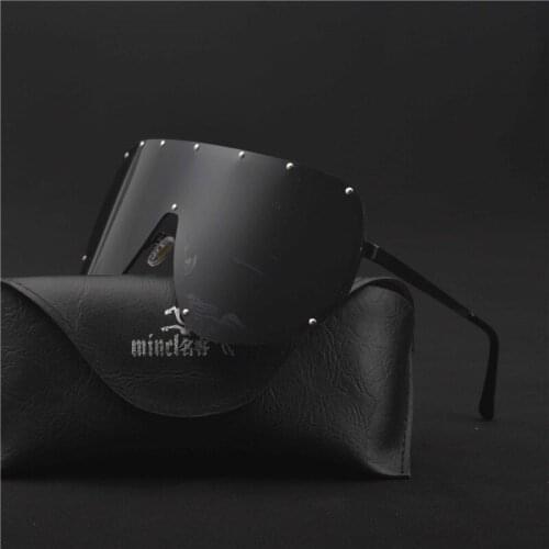 2019 Brand Design Polarized Men And Women Luxury Oversize Glasses One Piece Black Sunglasses Polarized sunglasses NX