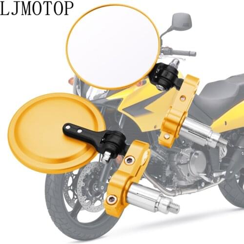 Newest For kawasaki versys 650 z900 z1000 suzuki 650 africa twin 7/8" 22mm Universal Motorcycle Rearview Mirrors Handle Bar End