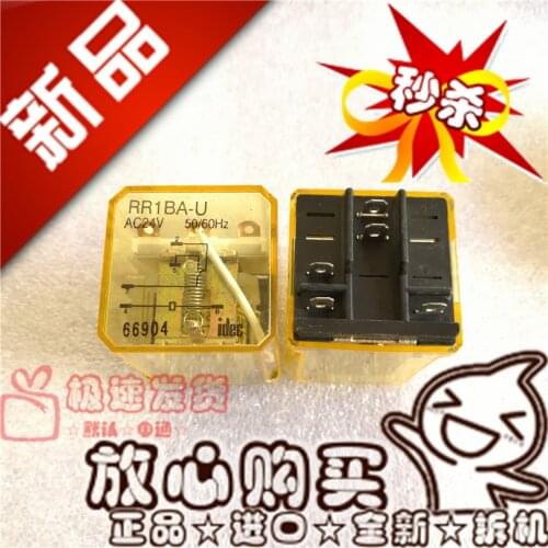 New RR1BA-U AC24V10A/250VAC One Opening and One Closing RR1BA-U Intermediate Relay