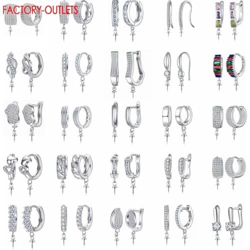 Wholesale Price Genuine Silver Earrings Findings High Quality Jewelry Components For Women DIY Fashion Jewelry Sterling 925