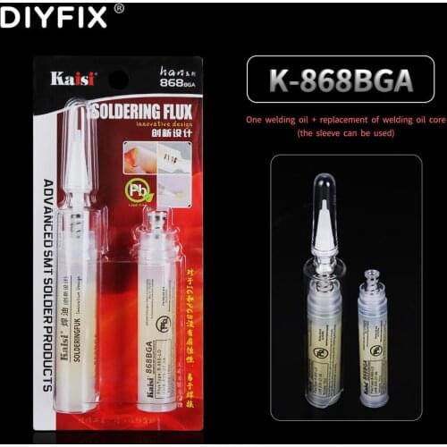 Kaisi K-868 BGA IC Repair Welding Soldering Paste For Mobile Phone Digital Devices Halogen-free Cleaning Free Welding Oil
