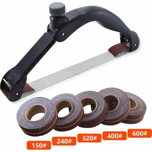 Handheld Bow-shaped Sandpaper Holder Grinding Tool With Abrasive Band Sanding Bow For Rounding And Shaping Woodworking Projects