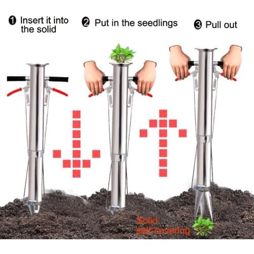 Seedling Transplanter Atomatic Agricultural Seeder Seed Corn Peanut Dibbler Fertilizing Seed Vegetable Planting Garden Equipment