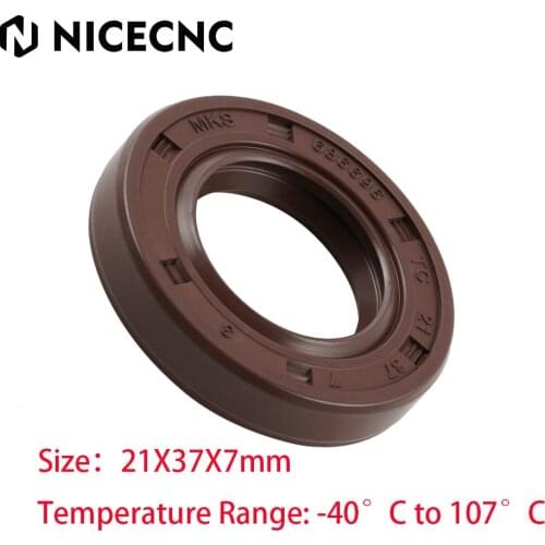 NICECNC 21 X 37 X 7 mm Oil Shaft Seal -40°C to 107°C For Honda XL 100 100S 125 125S 185S 350R 600R XR 250R 250L 91251-K35-V01