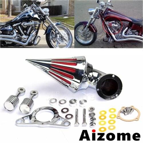 Motorcycle EFI Engine Spike Intake Filter Air Cleaner Kit For Harley Softail Dyna Touring Rocker Softail Cross Bones 2001-2009