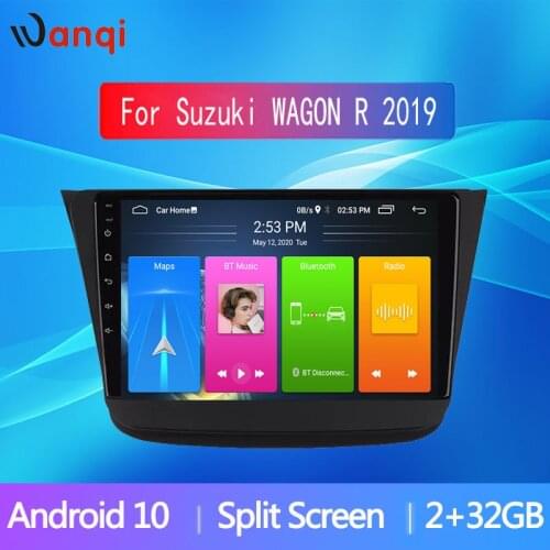Wanqi 9-inch HD touch screen GPS navigation radio for Suzuki WAGON R 2019 car stereo support SWC AHD 2Din WiFi Android 10.0