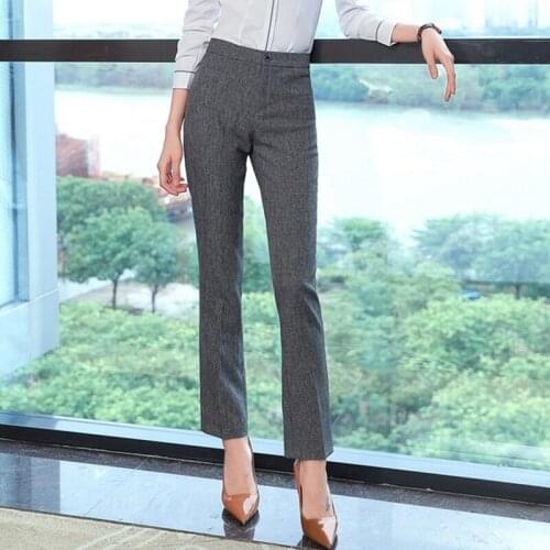 Office Lady Formal Pants for Women Business Work Black Trousers Fashion Korean OL Autumn Winter 2019 Plus Size Pants Female