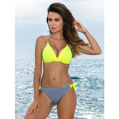 2021 New Arrival Bikinis Women Two Piece Swimwear Sexy Push Up Swimsuit Summer Beach Bathing Suit Plus Size Bikini Set S~2XL