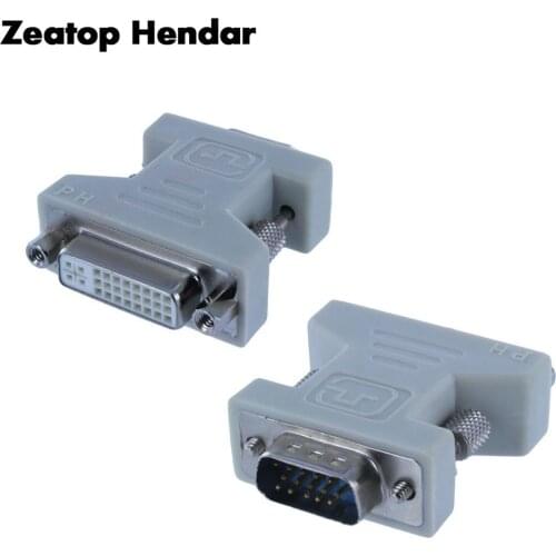 1Pcs DVI-I Female Analog(24+5) to VGA Male(15-pin) Connector Adapter video converter DVI to VGA Connector
