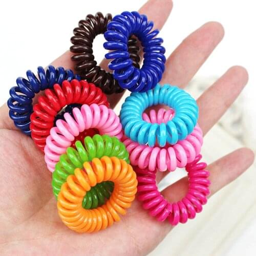 1PC/Lot New 3.5cm Small Telephone Line Hair Ropes Girls Colorful Elastic Hair Bands Kid Ponytail Holder Tie Gum Hair Accessories