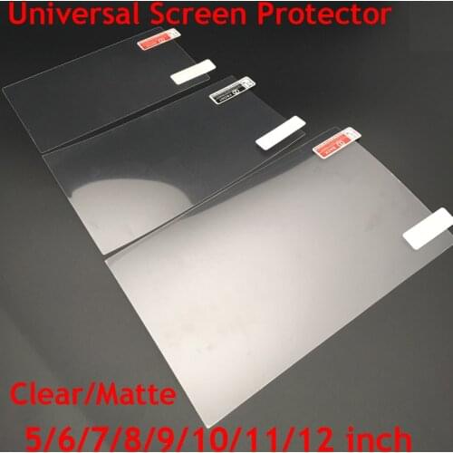 10pcs Clear/Matte LCD Screen Protector Cover 5/6/7/8/9/10/11/12 inch mobile Smart phone Tablet GPS MP4 Universal Protective Film
