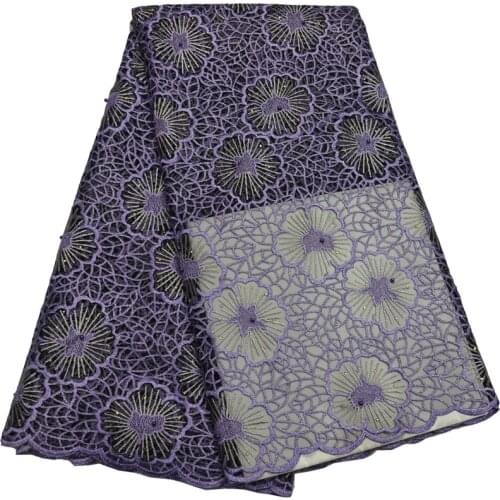 5yards/pc) High quality African tulle lace fabric shining threads embroidered French net lace fabric for party dress FLP809