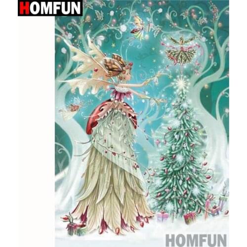 HOMFUN Full Square/Round Drill 5D DIY Diamond Painting "Cartoon girl" Embroidery Cross Stitch 5D Home Decor Gift A18187
