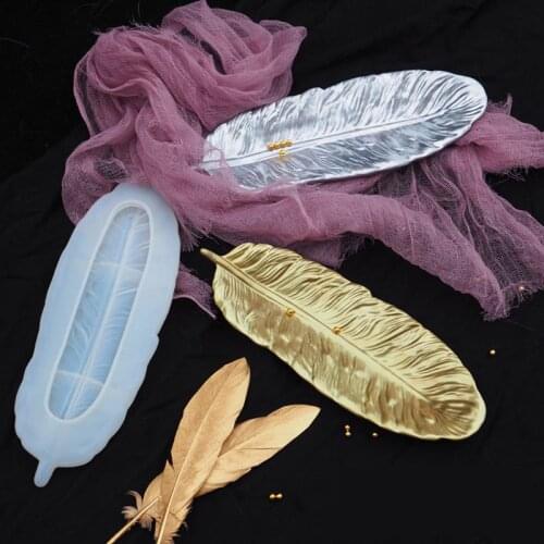 Angel Wing Tray Silicone Jewelry Resin Mold Large Feather Dishes Plate Mold Resin Casting Mold Jewelry Art Craft Tool