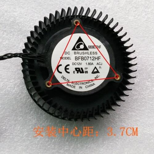 Free Shipping BFB0712HF 65mm 12V 1.8A For NVIDIA GTX Titan GTX980 980Ti Graphics Card Cooling Fan 4Pin 4Wire