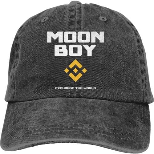 Adjustable Solid Color Baseball Cap Moon Boy Washed Cotton Binance Coin BNB Cryptocurrency Sports Woman Hat