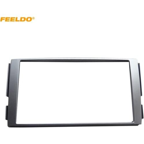 FEELDO 2Din Car DVD Radio Fascia Frame for Hyundai Santafe 2007 173*98mm Dash Mount Frame Panel Adapter Front Bezel#5159