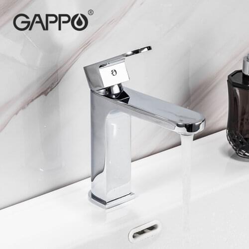 GAPPO Basin Faucet Bathroom Mixer Chrome Sink Faucet Basin Taps Deck Mounted Hot Cold Water Mixer Tap Crane G1083