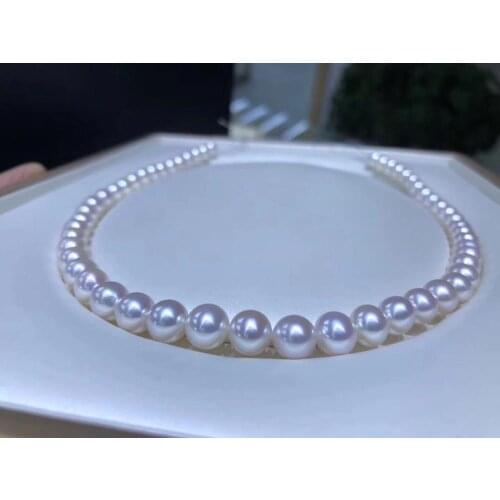 Fine Jewelry Natural Fresh Water 8-9mm Edison White Peals Necklaces for Women Fine Pearls Necklaces