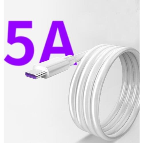 1m 1.5m 2m USB C Cable 5A Supercharge USB Type C Cable for Huawei p20 5A Quick Charging Fast Charger Cable for Honor V10