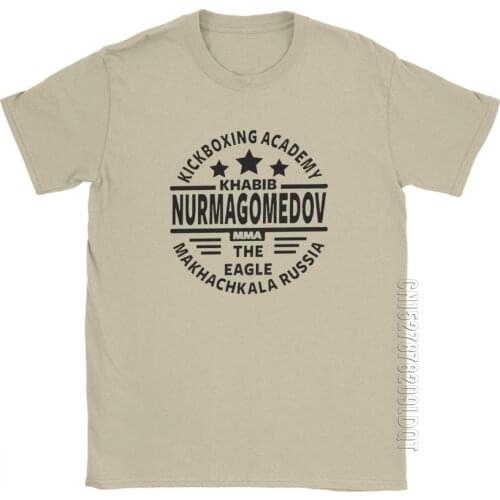 Khabib Nurmagomedov Men T Shirt MMA Fight Dagestan Russia Vintage Cotton Male Tshirt Tee Shirt O Neck T-Shirt Tops