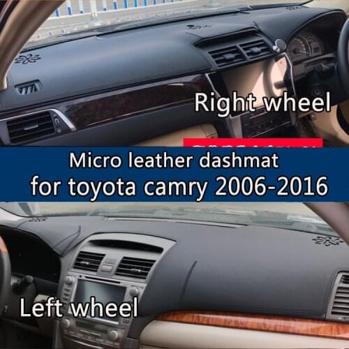 For toyota camry 2006-2016 Micro Leather Dashmat Dashboard Cover Prevent Sunlight Pads Dash Mat2007 2011 2012 2013 2014 LHD+RHD