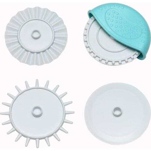 Kitchen accessories dough cutter 4 kinds of cutting knife replacement gear wave pattern decorative cutter pizza roller cutter