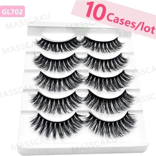NEW 5 Pairs 6D Color Faux Mink Magnet Eyelash Magnetic Eyeliner False Eyelashes Long Lasting Eyelash Extension