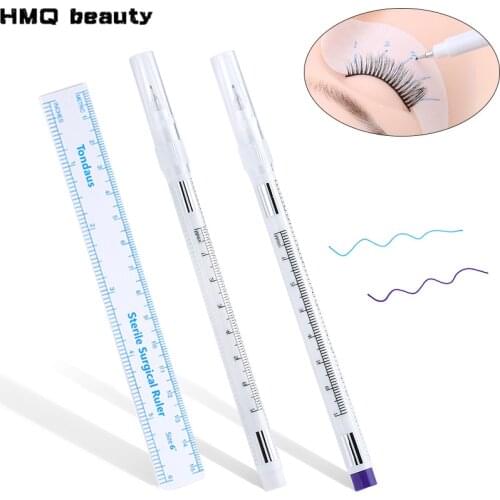 Skin Marker Pen Sterile Beauty Eyelash Extension Fixed Point Marker pen Skin Positioning Marker for tattoo Eyelash grafting tool