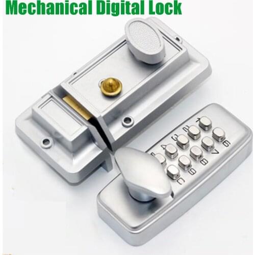 Mechanical Door Lock Keyless Digital Lock Password Entry Door lock Zinc Alloy Wooden Door Lock Code Keypad Latch