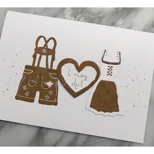 Mmao Crafts Metal Steel Cutting Dies New Skirt overalls decoration Stencil For DIY Scrapbooking Paper/photo Cards Embossing Dies