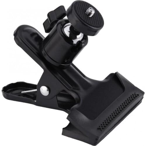 Camera Clip Photography Metal Clip Clamp Holder Mount with Standard Ball Head 1/4 Screw for Camera Flash Holder Bracket