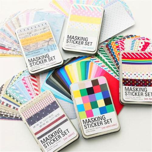 27 sheets/bag DIY Cute Kawaii Paper Masking Sticker Set Stationery Office School Supplies For Diary Album Scrapbooking Student