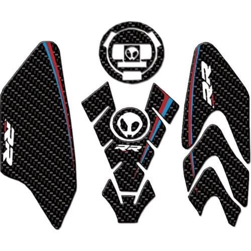 Motorcycle Carbon Fiber Fuel Tank Cover Sticker Non-slip Side Decal Fish Bone Sticker for BMW S1000R S1000RR
