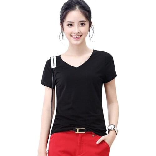 New Summer womens classic fashion high-quality recreational breathable short-sleeved T-shirt