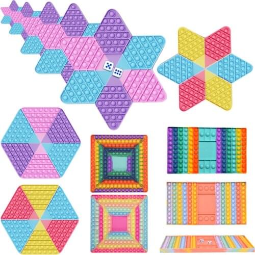 New Design Big Size Jumbo Push Popping Bubbles Popper Sensory Giant Mega Poppet Chessboard Fidget Toys