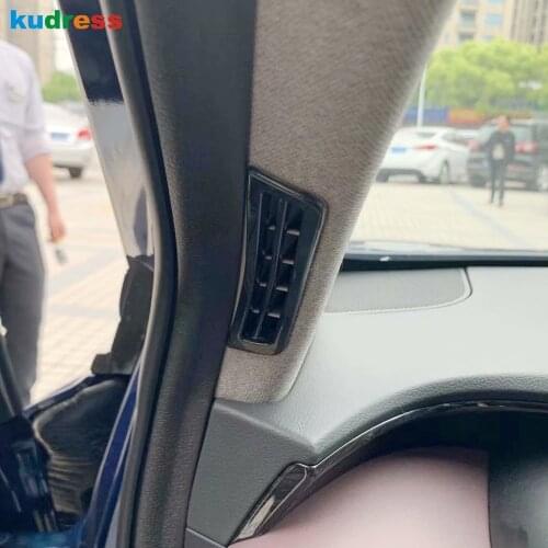 For Hyundai Santa Fe 2019 2020 ABS Car Front Side Upper Air Conditioner Vent Outlet Cover Trim Moldings Frame Garnish Bezel