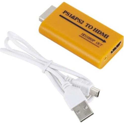 For PS1/PS2 to HDMI Adapter Converter Upgrade to HD 1080p Output For Game HDTV Monitor Projector Convert Video Audio