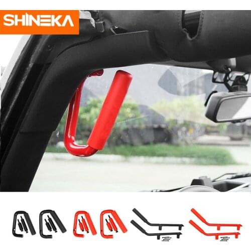 SHINEKA Armrests For Jeep Wrangler JK 2007-2017 Car 2/4 Door Front Rear Grab Bar Handle Kit Accessories For Jeep Wrangler JK