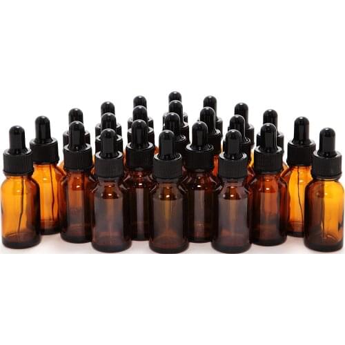 Empty Refillable10ML Amber Glass Droppers Essential Oil Bottles Cosmetics Elite Fluid Container with Glass bottle 200 PCS
