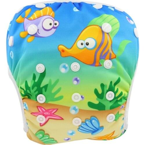 Ohbabyka Swimming Diapers Washable Infants Nappies Cover Bebek Mayo Adjustable Swim Diaper Cover Pants Reusable Baby Swimwear