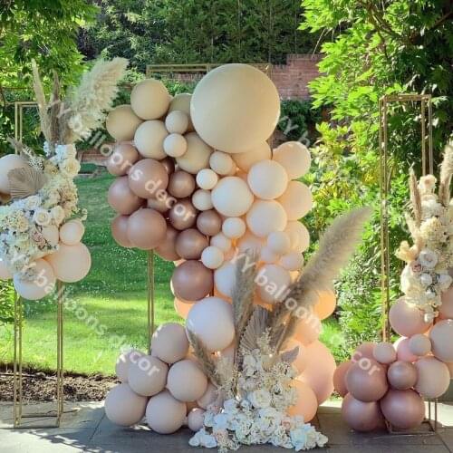Balloons Garland Arch DIY Chrome Rose Gold RETRO Skin Wedding Birthyday Baby Shower Party Background Decor Globals Kids Toys