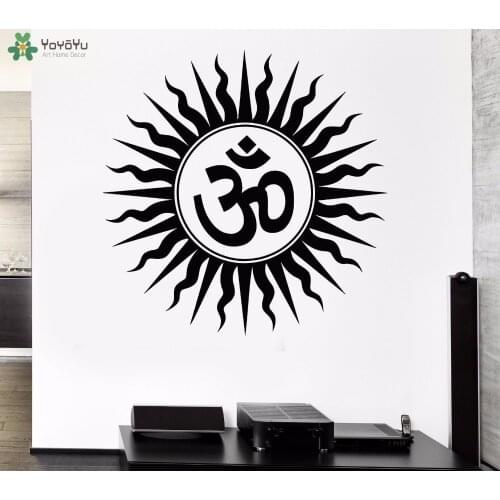 YOYOYU Wall Decal Om Sign Hindu Religious Vinyl Wall Stickers Home Decor Yoga Studio Art Mural Namaste Removable Wallpaper SY858