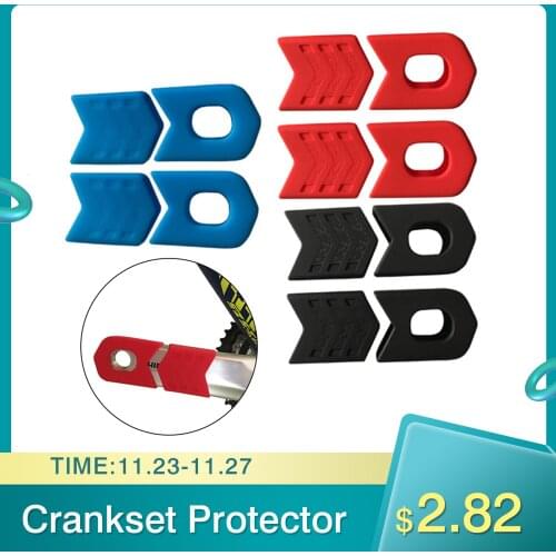 Crank Protective Sleeve Bicycle Accessories Crankset Protector MTB Mountain Bike Gear Pedal Crank Rubber Protective Cover