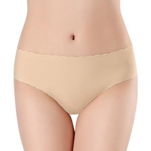 Womens Seamless Panties Wave Underwear Sexy Ladies Thongs G-strings Low Waist Lingerie Large Size