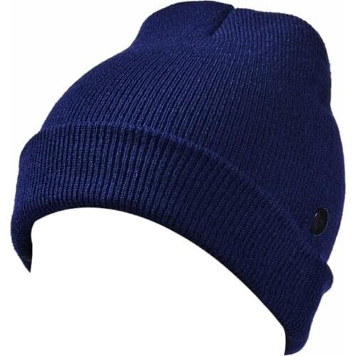 Unisex Winter Knit Beanie Hat with Ear Protection Buttons Cuffed Ski Skull Cap
